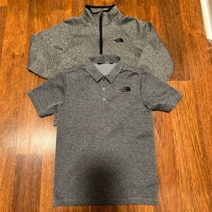 Northface Boys Sweater zip up and polo shirt set